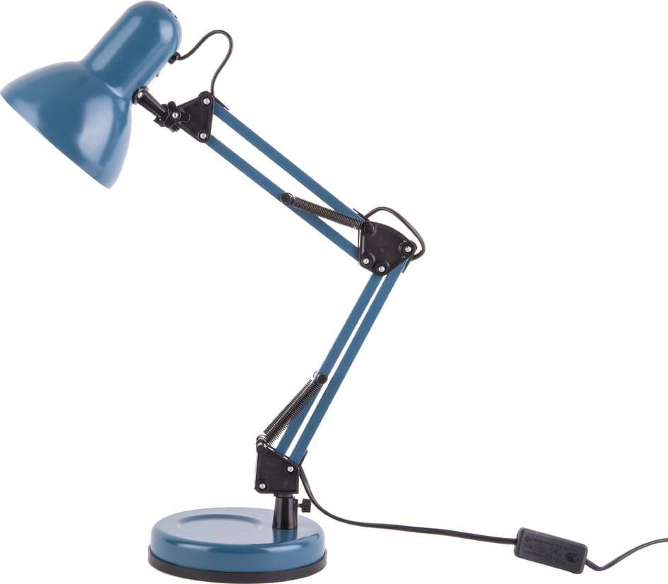 Modrá stolní lampa s černými detaily Leitmotiv Hobby