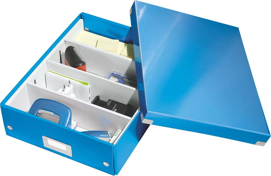 Modrý box s organizérem Leitz Office