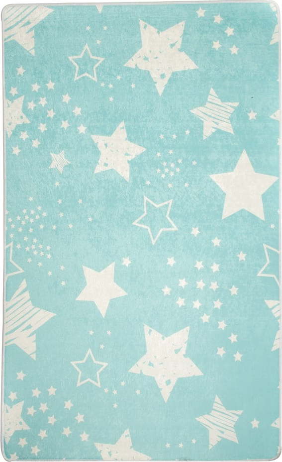 Modrý dětský protiskluzový koberec Chilai Star