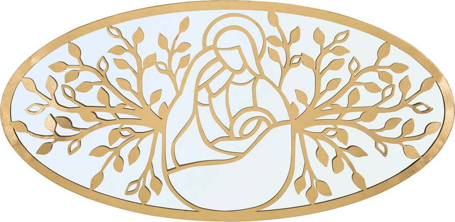 Nástěnná dekorace ve zlaté barvě Mauro Ferretti Holly Mauro Ferretti