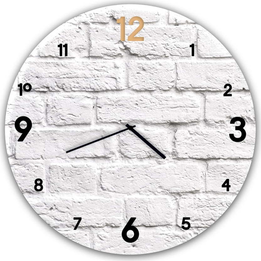 Nástěnné hodiny Styler Glassclock Brick