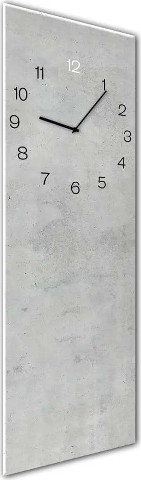Nástěnné hodiny Styler Glassclock Concrete, 20 x 60 cm