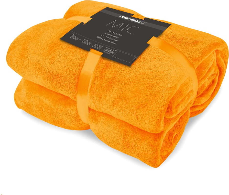 Oranžová deka z mikrovlákna DecoKing Mic