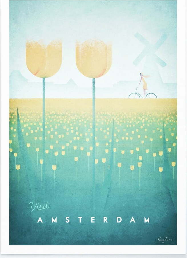 Plakát Travelposter Amsterdam