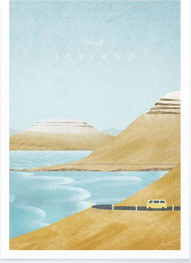 Plakát Travelposter Iceland