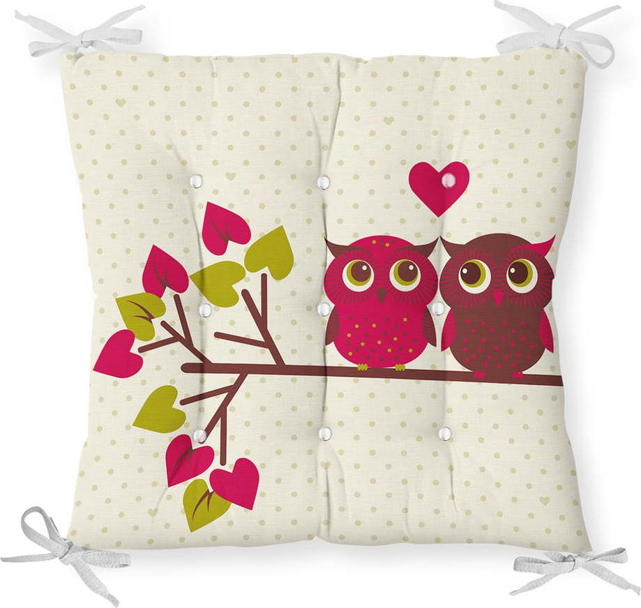 Podsedák s příměsí bavlny Minimalist Cushion Covers Lovely Owls