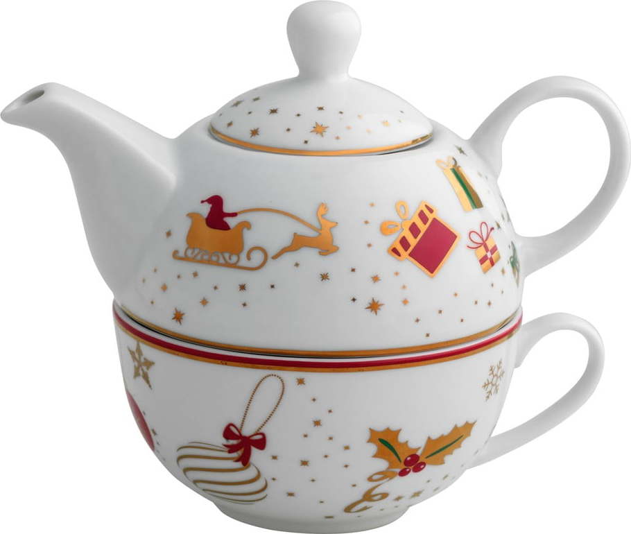Porcelánová konvice na čaj s šálkem Brandani Alleluia Porcelain