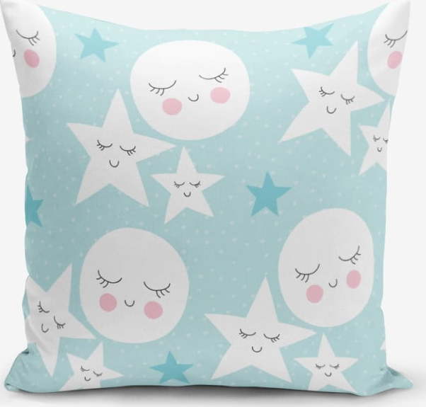 Povlak na polštář s příměsí bavlny Minimalist Cushion Covers With Points Moon Star