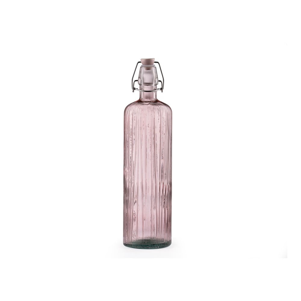Růžová skleněná láhev na vodu Bitz Kusintha