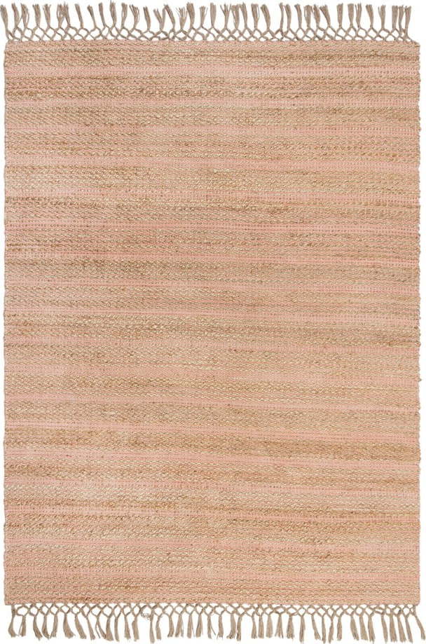 Růžový jutový koberec Flair Rugs Equinox