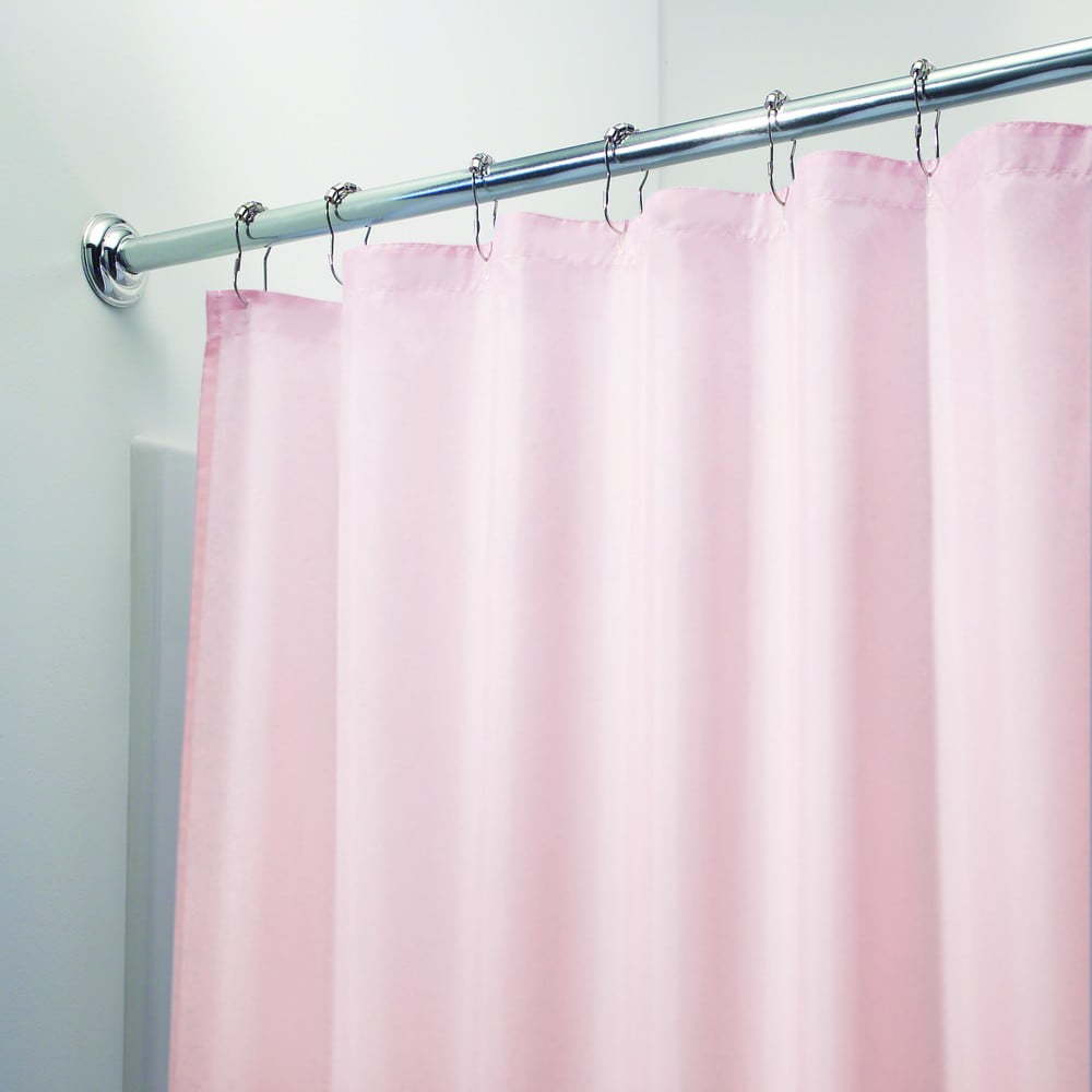 Růžový závěs do sprchy iDesign
