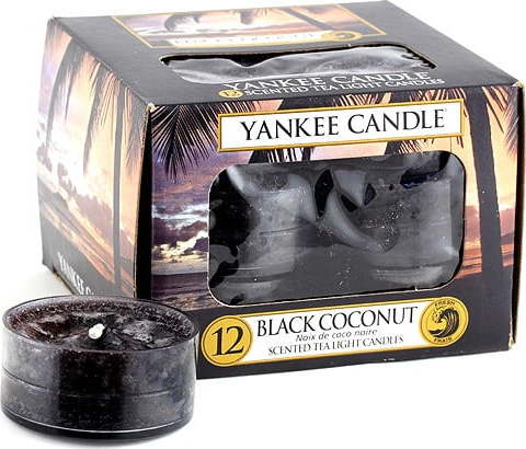 Sada 12 vonných svíček Yankee Candle Černý Kokos