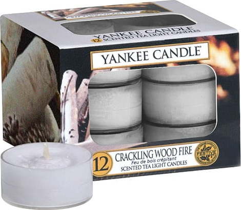 Sada 12 vonných svíček Yankee Candle Crackling Wood Fire