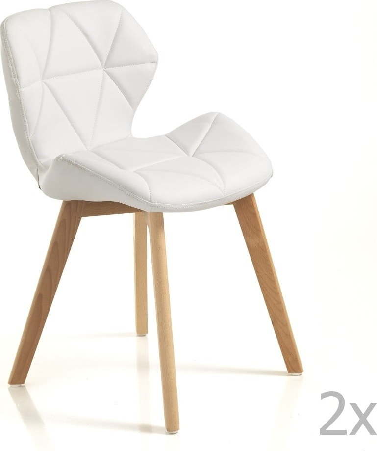Sada 2 bílých jídelních židlí Tomasucci New Kemi Anna Tomasucci