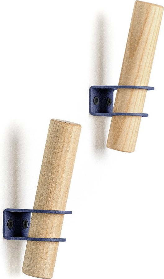 Sada 2 háčků z jasanového dřeva s modrým držákem EMKO Torch Emko