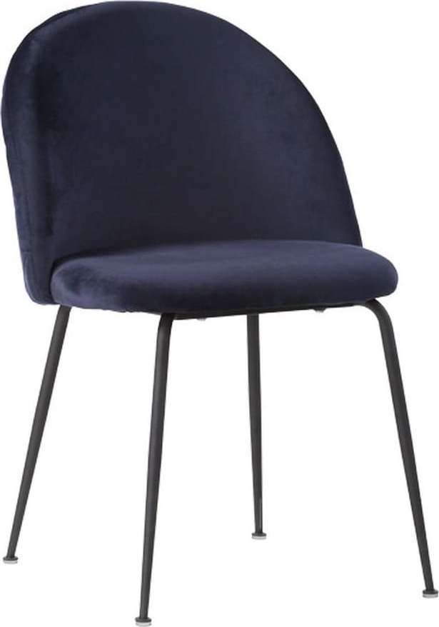 Sada 2 modrých jídelních židlí s černými nohami House Nordic Geneve House Nordic