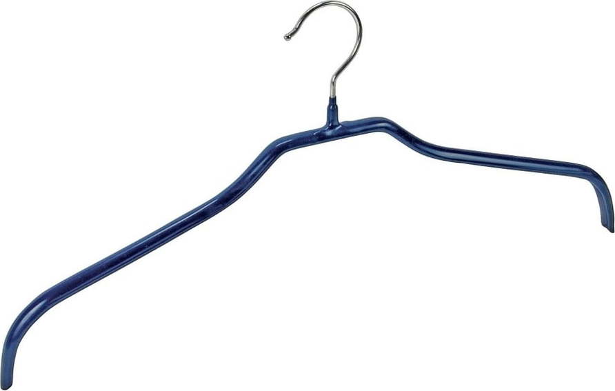 Sada 2 modrých protiskluzových ramínek na oblečení Wenko Hanger Slim WENKO
