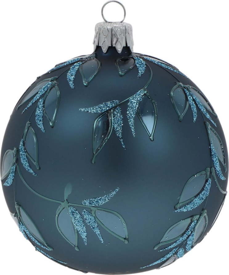 Sada 3 modrých skleněných vánočních ozdob Ego Dekor Ego Dekor