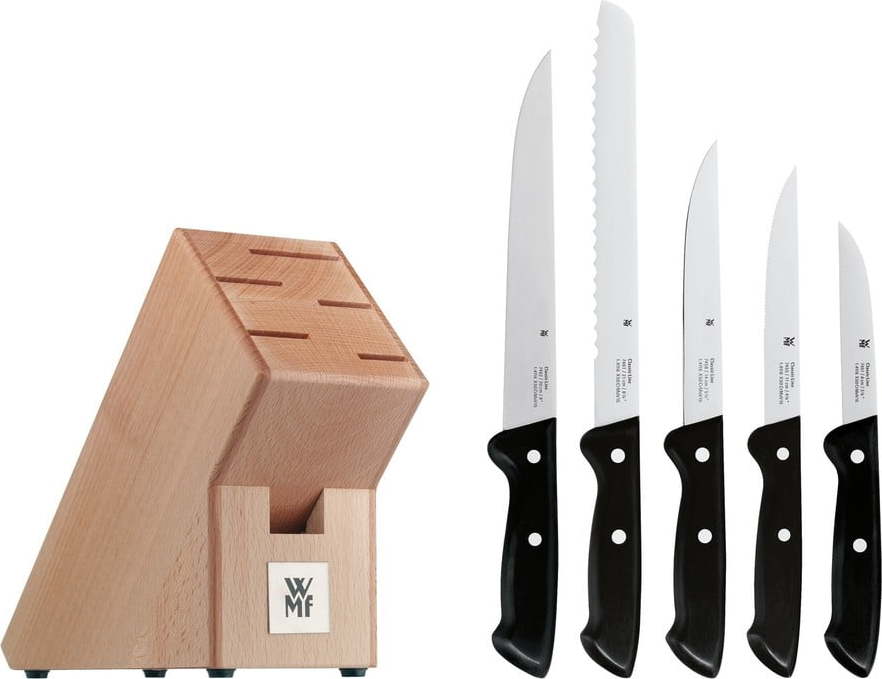 Sada 5 nožů s z nerezová oceli s kuchyňským blokem WMF Cromargan® Classic Line WMF
