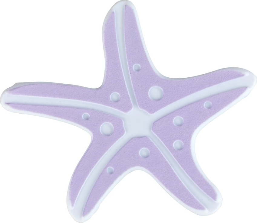 Sada 5 světle fialových protiskluzových nálepek do vany Wenko Starfish WENKO
