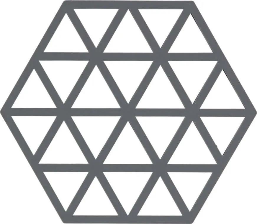 Šedá silikonová podložka pod horké nádoby Zone Triangles
