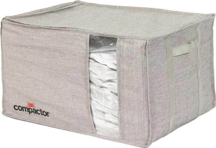 Šedý kompresní úložný box Compactor Oxford, 210 l