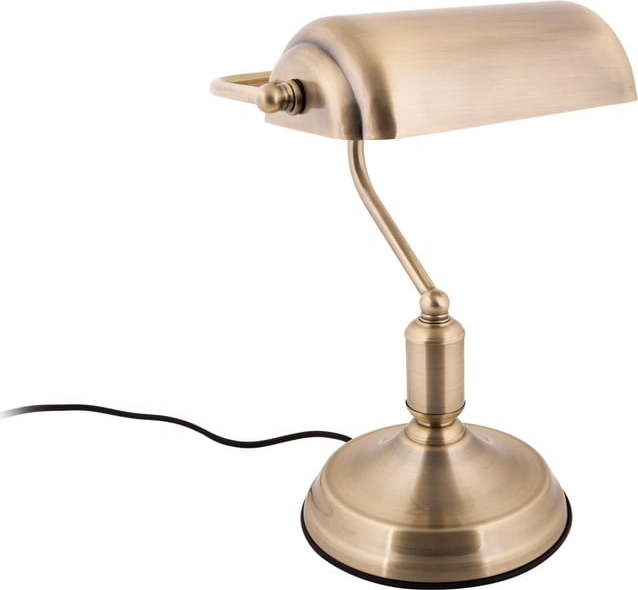Stolní lampa ve zlaté barvě Leitmotiv Bank Leitmotiv
