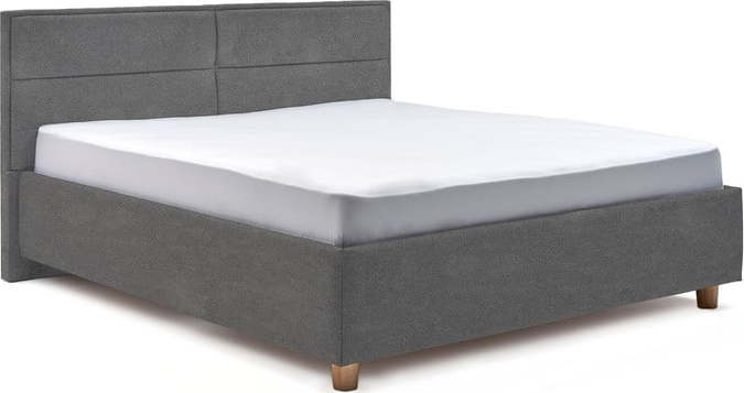 Světle šedá dvoulůžková postel s úložným prostorem ProSpánek Grace