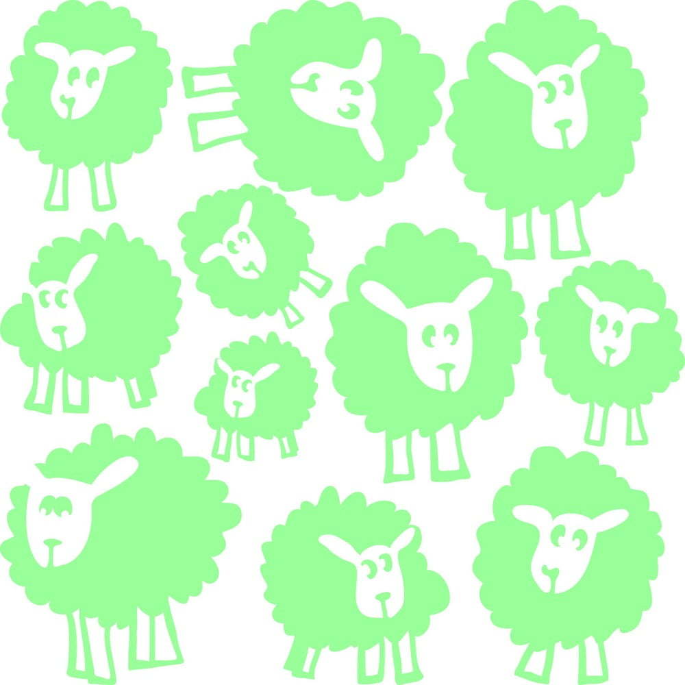 Svítící samolepka Fanastick Sheeps Ambiance