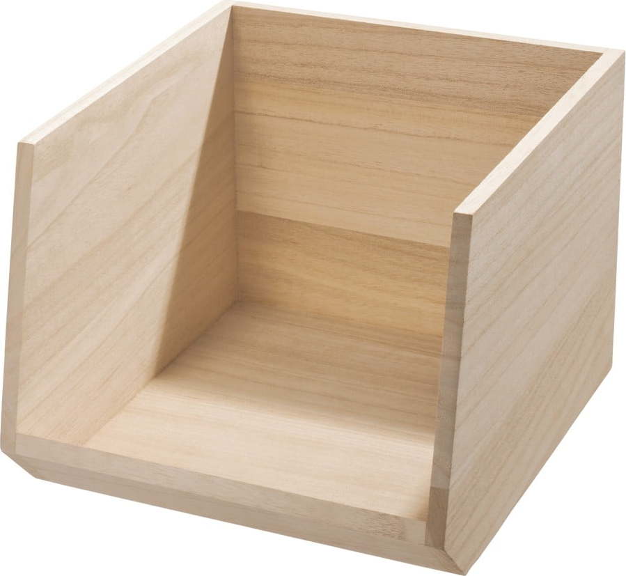 Úložný box ze dřeva paulownia iDesign Eco Open