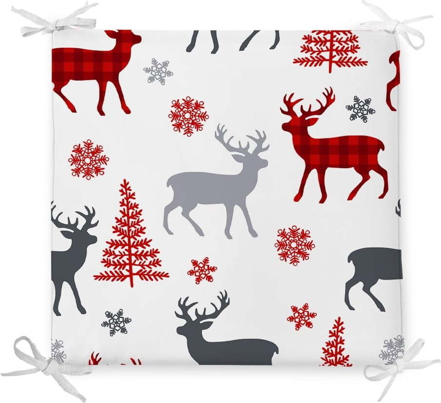 Vánoční podsedák s příměsí bavlny Minimalist Cushion Covers Holly Night