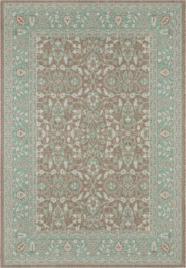 Zeleno-hnědý venkovní koberec NORTHRUGS Konya
