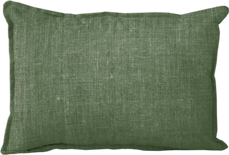 Zelený dekorativní polštář Linen Couture Lino Moss