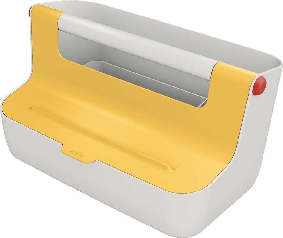 Žlutý přenosný box s organizérem Leitz Cosy Leitz