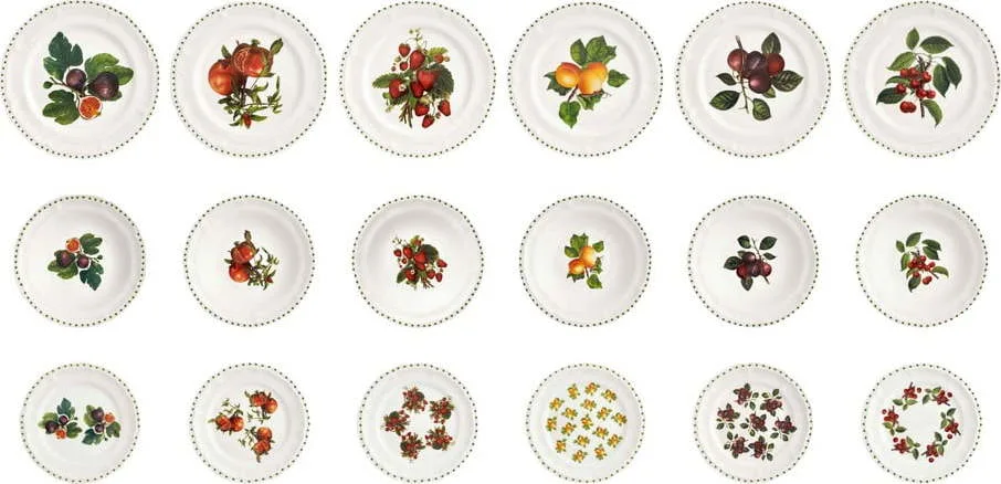18dílná sada porcelánových talířů Brandani Le Primizie