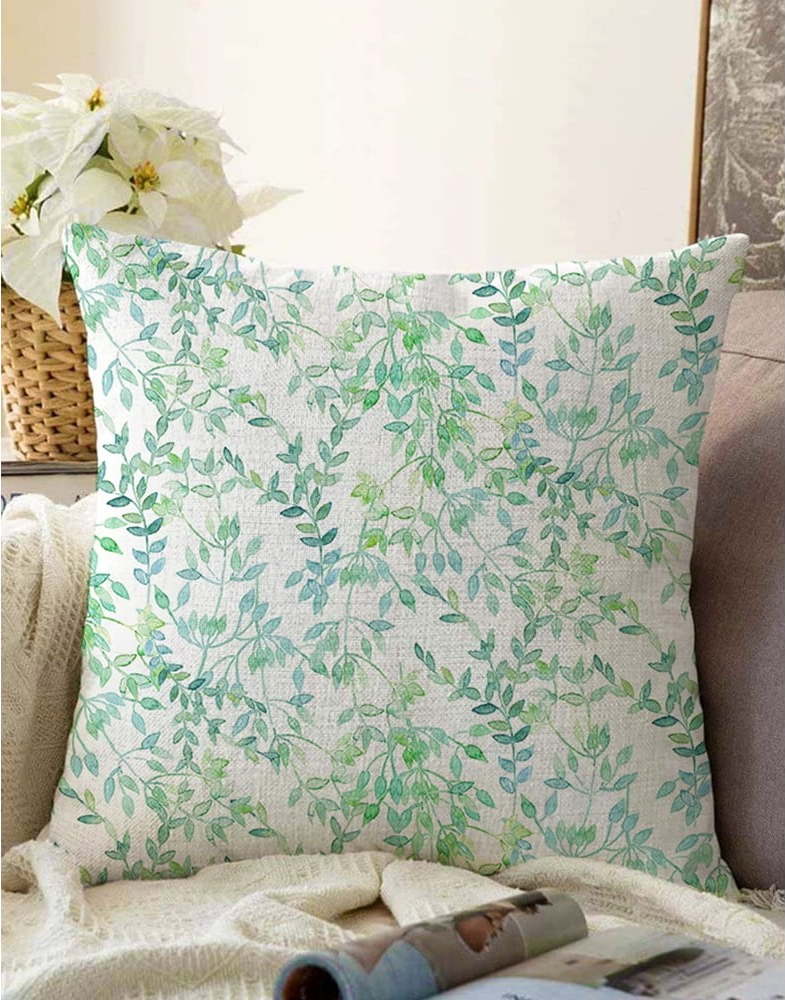 Béžovo-zelený povlak na polštář s příměsí bavlny Minimalist Cushion Covers Twiggy