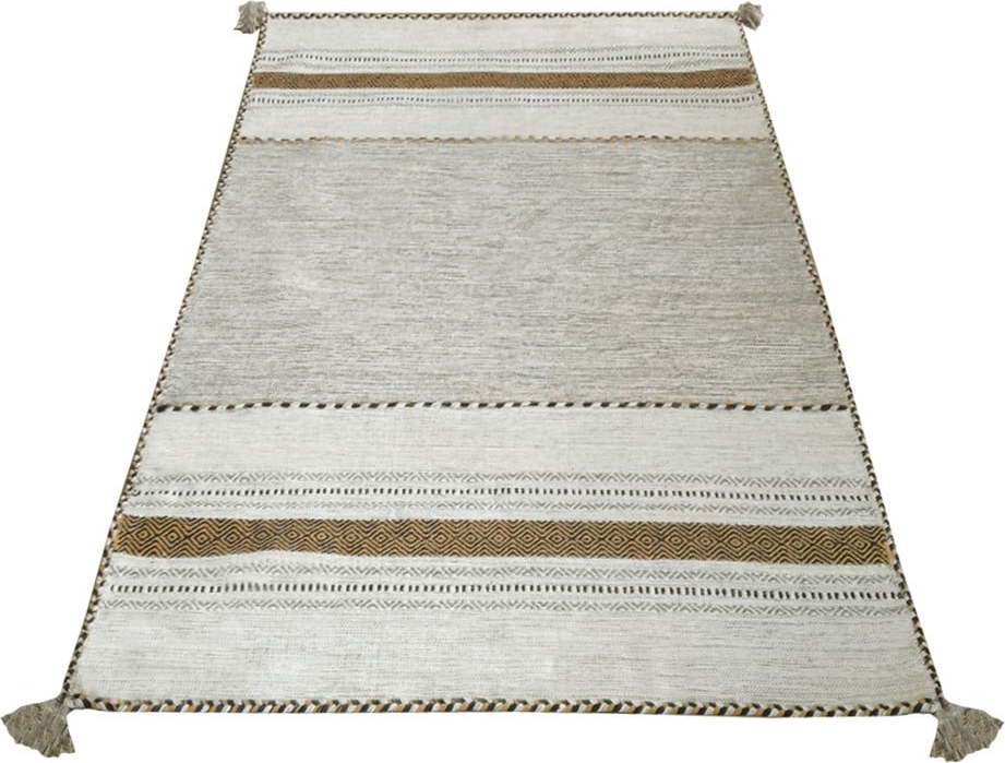 Béžový bavlněný koberec Webtappeti Antique Kilim