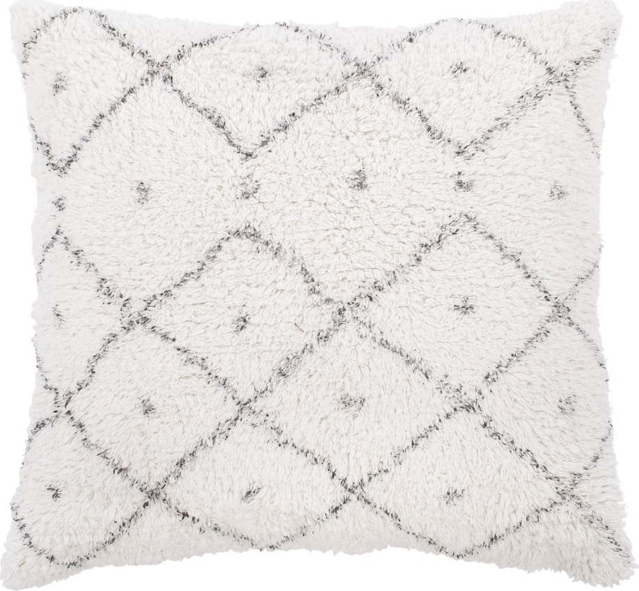 Bílo-šedý bavlněný dekorativní polštář Tiseco Home Studio Dots