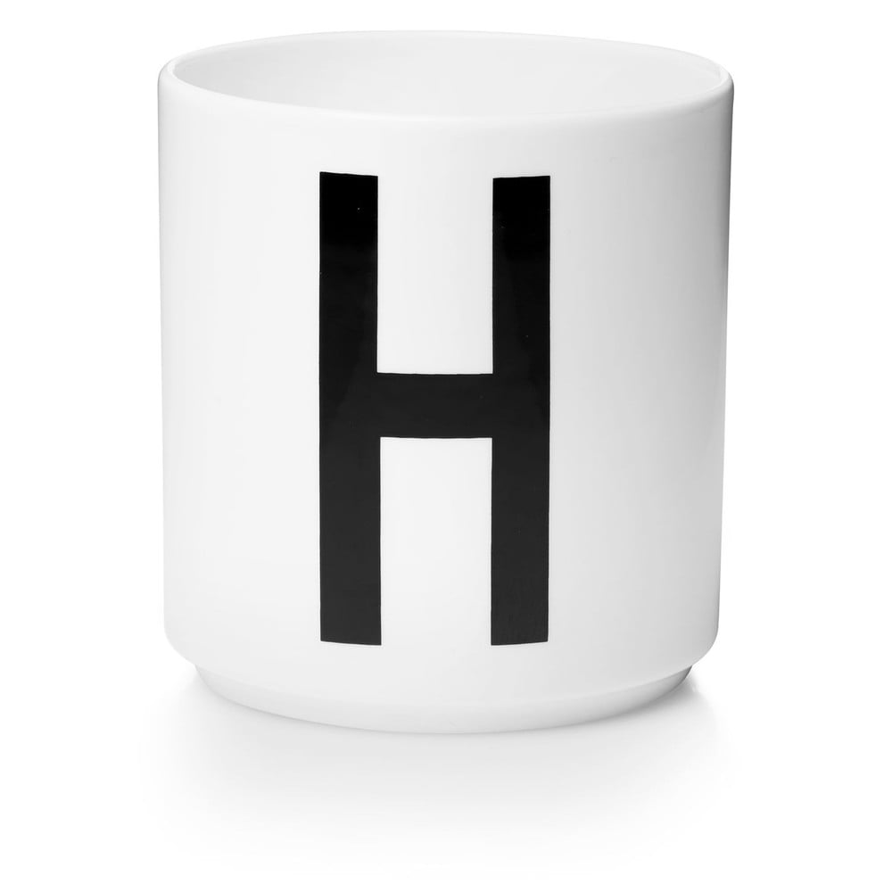 Bílý porcelánový hrnek Design Letters Personal H Design Letters