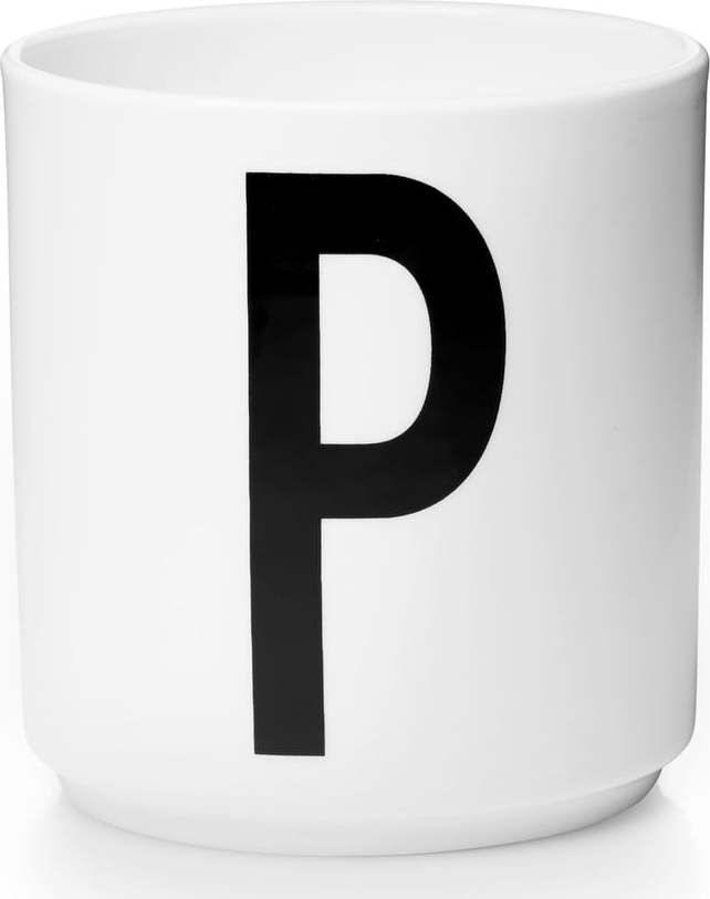 Bílý porcelánový hrnek Design Letters Personal P Design Letters