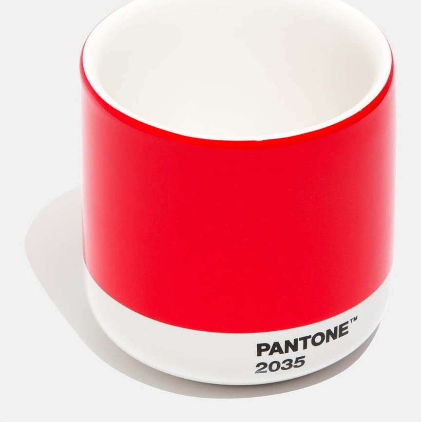 Červený keramický termo hrnek Pantone Cortado