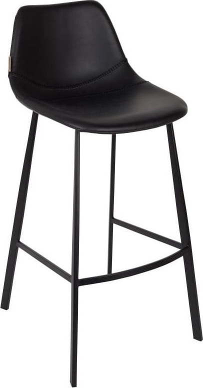 Sada 2 černých barových židlí Dutchbone Franky