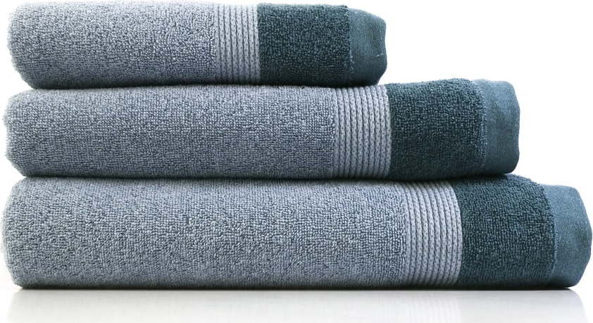 Sada 3 modrých bavlněných ručníků Ethere Banda Blue Ethere