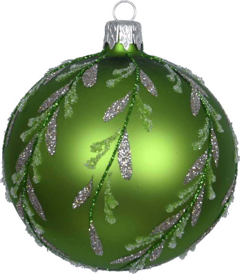 Sada 3 zelených skleněných vánočních ozdob Ego Dekor Forest Ego Dekor