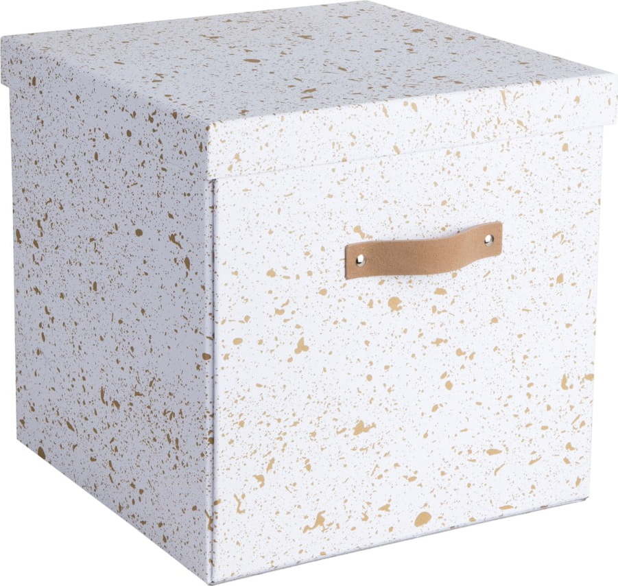 Úložná krabice ve zlato-bílé Bigso Box of Sweden Logan Bigso Box of Sweden
