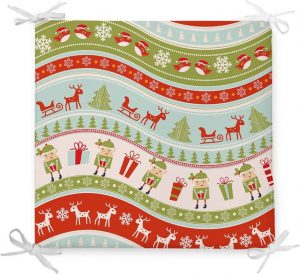 Vánoční podsedák s příměsí bavlny Minimalist Cushion Covers Elves