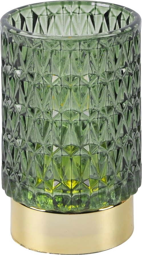 Zelená LED skleněná světelná dekorace PT LIVING Diamond PT LIVING