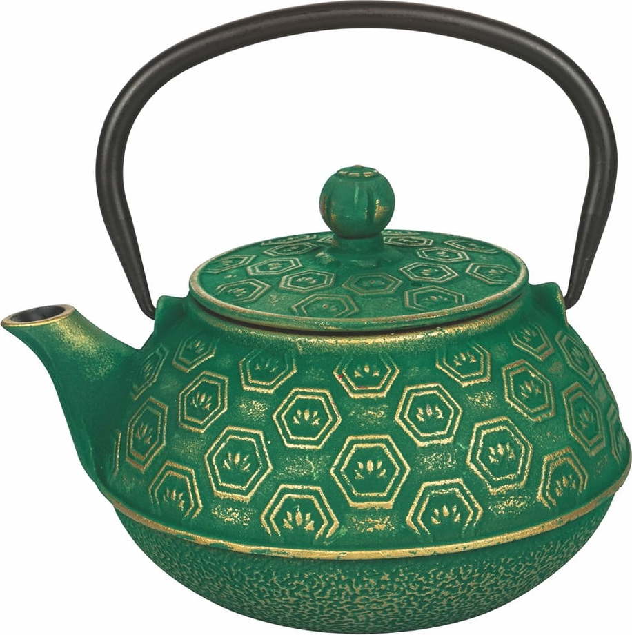 Zelená litinová konvička na čaj Villa d'Este Hosaka