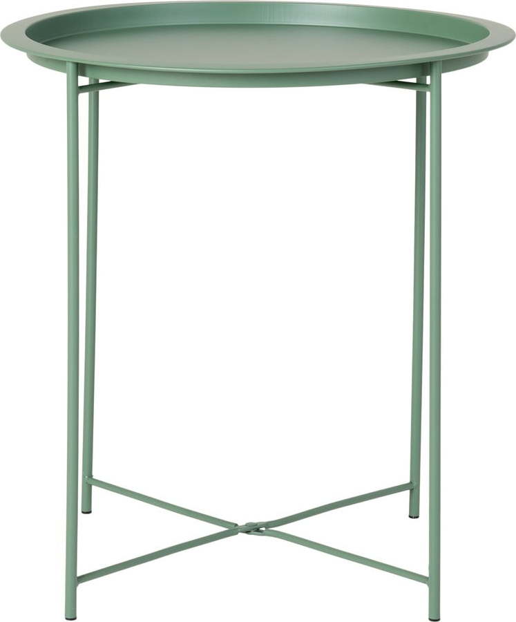 Zelený odkládací stolek z matně lakované oceli House Nordic Bastia House Nordic
