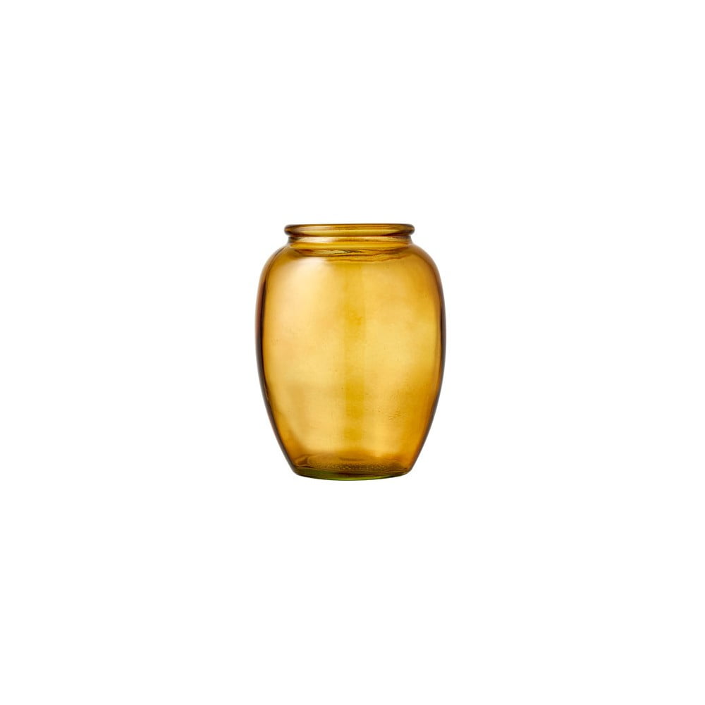 Žlutá skleněná váza Bitz Kusintha